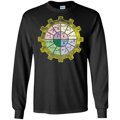 Ohms Law Shirt-ohms Law Diagram Electrical Engineer T-shirt Black