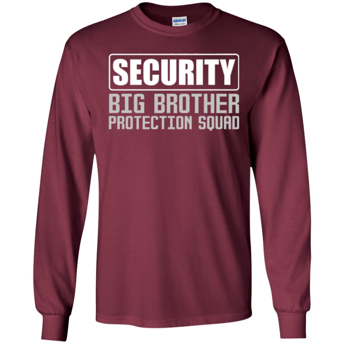 Family T-shirt Security Big Brother Protection Squad Maroon