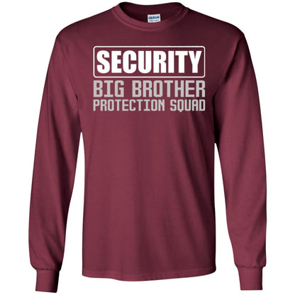 Family T-shirt Security Big Brother Protection Squad Maroon