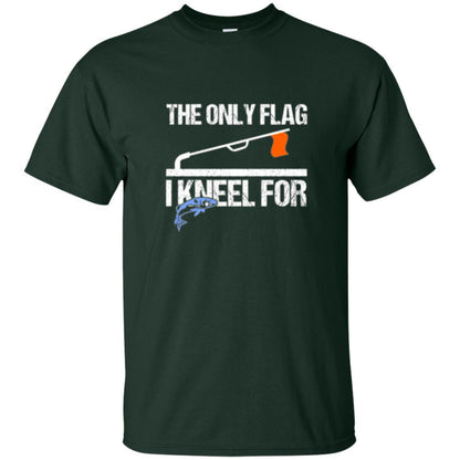 Fisherman T-shirt Ice Fishing Tip Up Flag T-shirt Forest Green