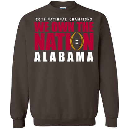 Football T-shirt 2017 National Champions We Own The Nation Alabama Dark Chocolate