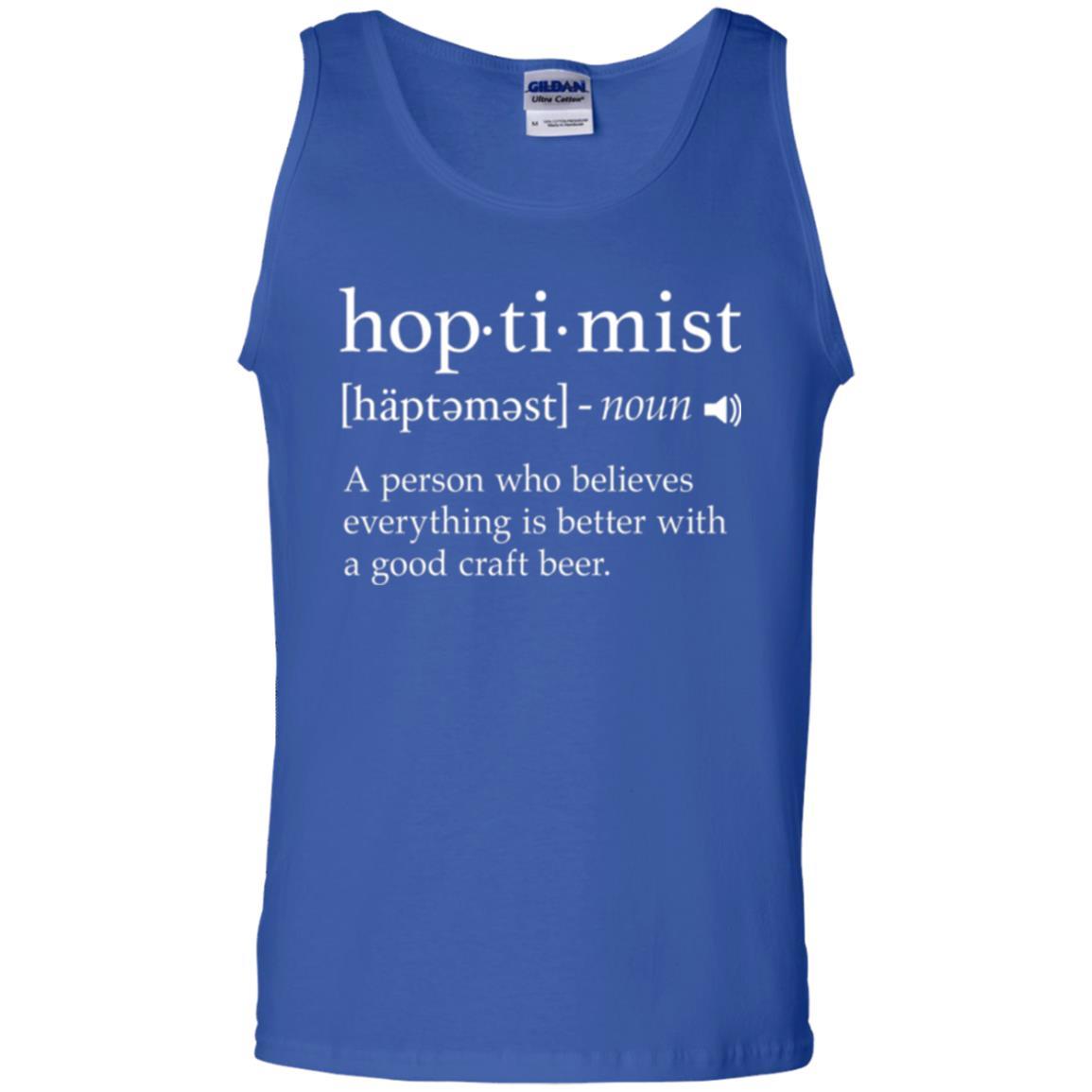 Beer Lover T-shirt Hoptimist Definition Royal