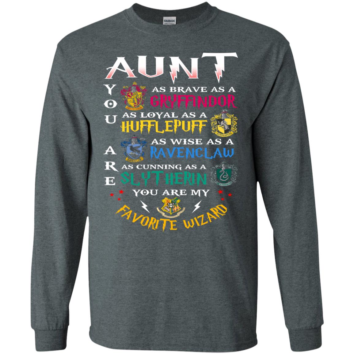 Aunt My Favorite Wizard Harry Potter Fan T-shirt Dark Heather