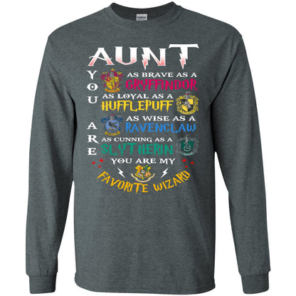 Aunt My Favorite Wizard Harry Potter Fan T-shirt Dark Heather