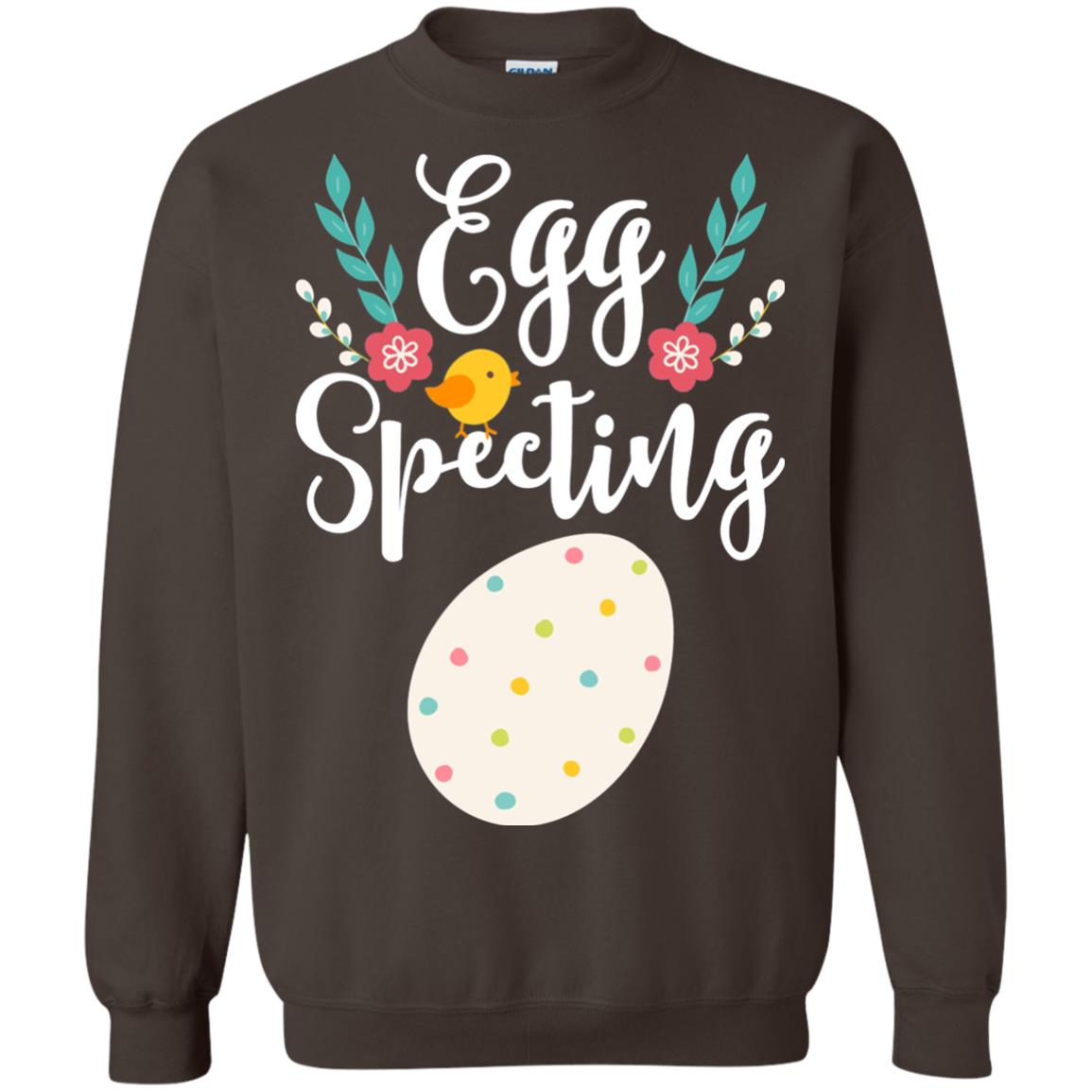 Egg Specting Announcement Pregnant Easter T-shirt Dark Chocolate