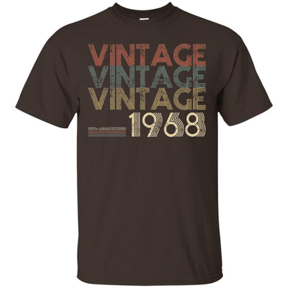 Retro Classic Vintage Born In 1968 50th Birthday T-shirt Dark Chocolate