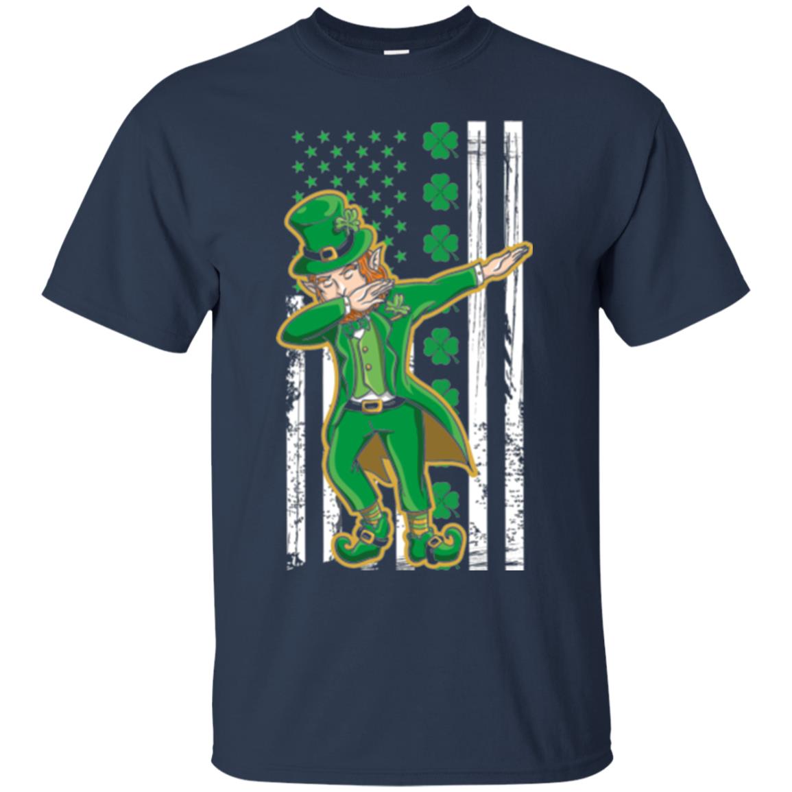 Dabbing Leprechaun St. Patrick's Day T-shirt Navy