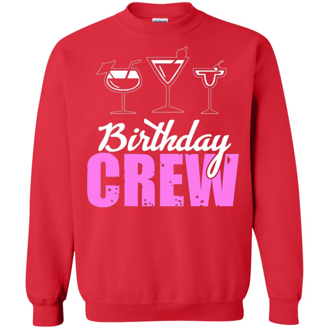 Birthday Crew Funny Girls Birthday Squad T-shirt Red