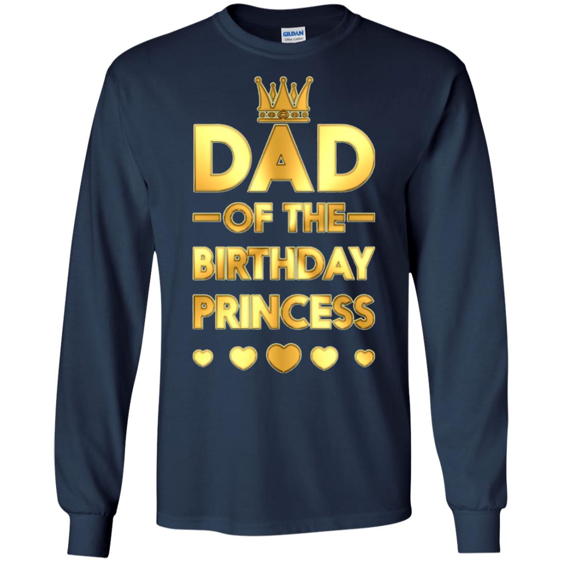 Dad Of The Birthday Princess Family T-shirt Navy