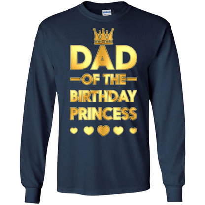 Dad Of The Birthday Princess Family T-shirt Navy