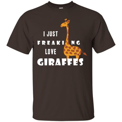 I Just Freaking Love Giraffes Shirt Dark Chocolate