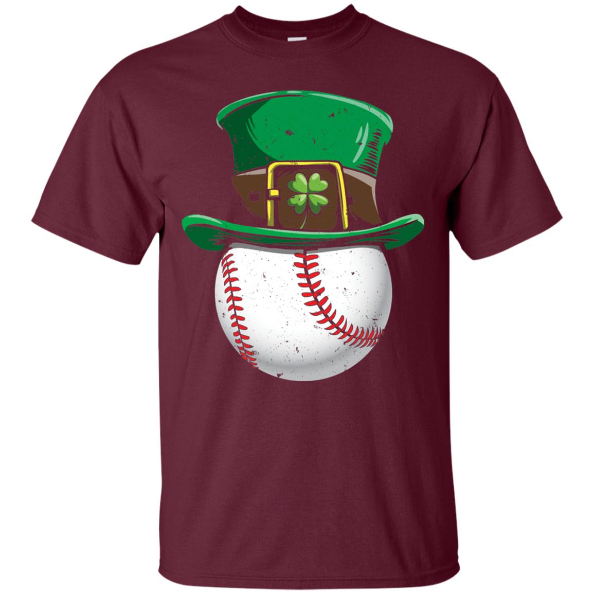 Leprechaun St. Patrick_s Day Baseball Ball T-shirt Maroon