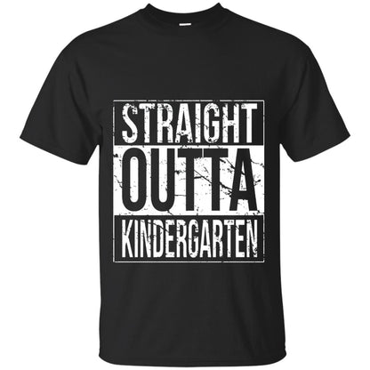 Kids Straight Outta Kindergarten T-shirt Black