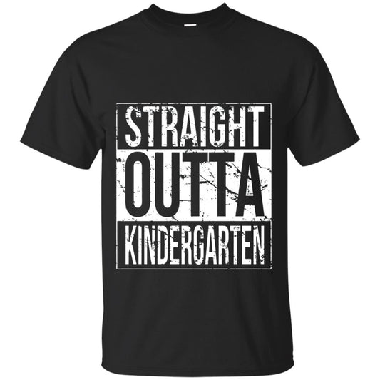 Kids Straight Outta Kindergarten T-shirt Black
