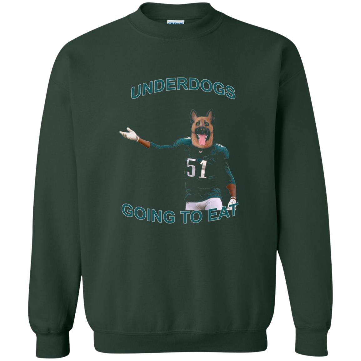 Football T-shirt Underdogs Going To Eat Forest Green