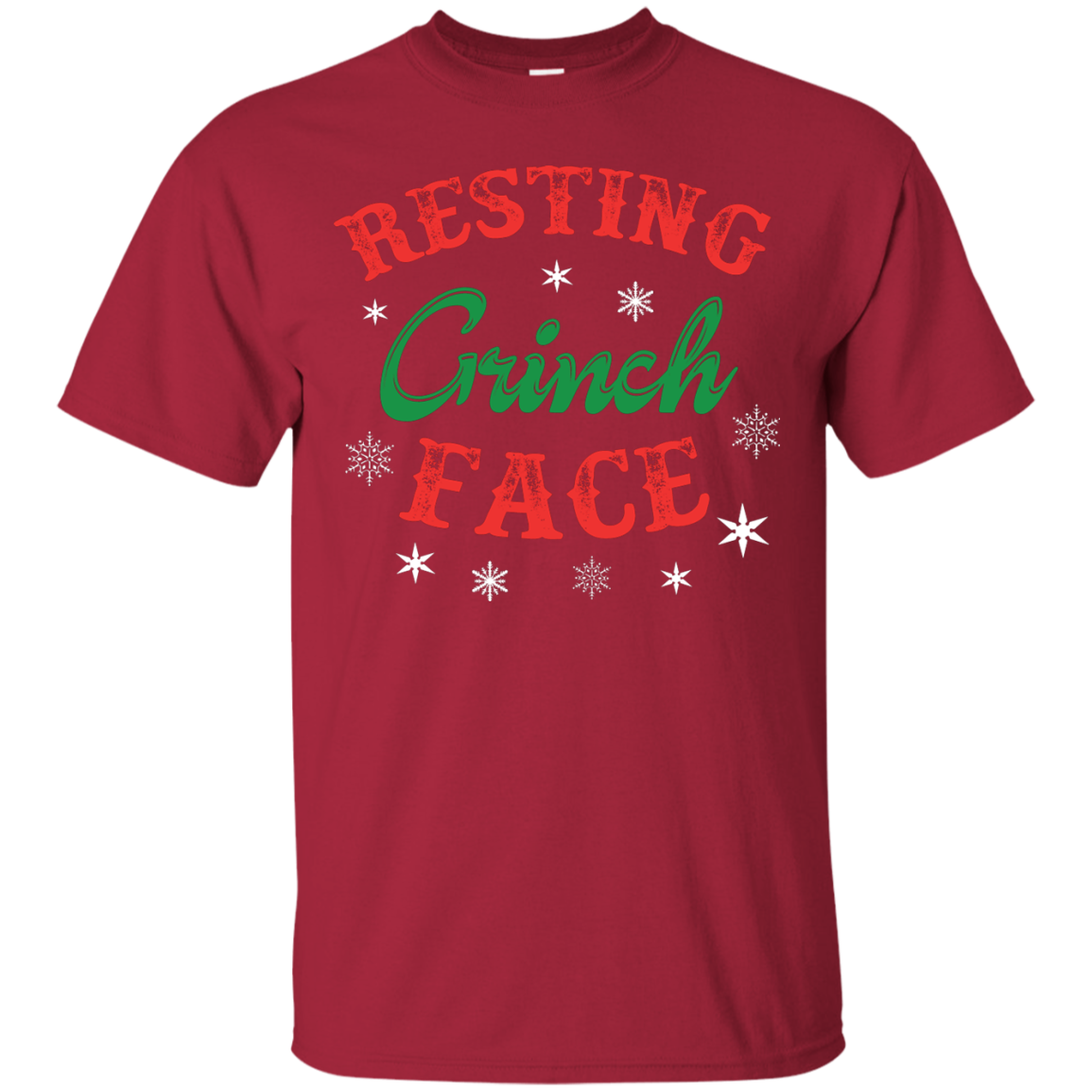 Christmas T-Shirt Resting Grinch Face Cardinal