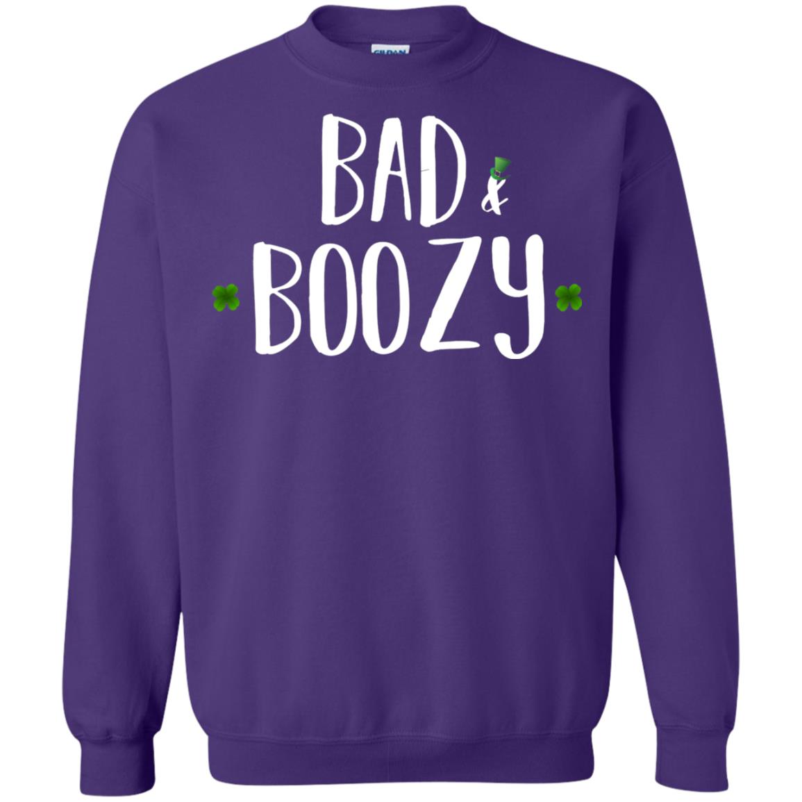 Bad And Boozy Funny Saint Patrick Day T-shirt Purple