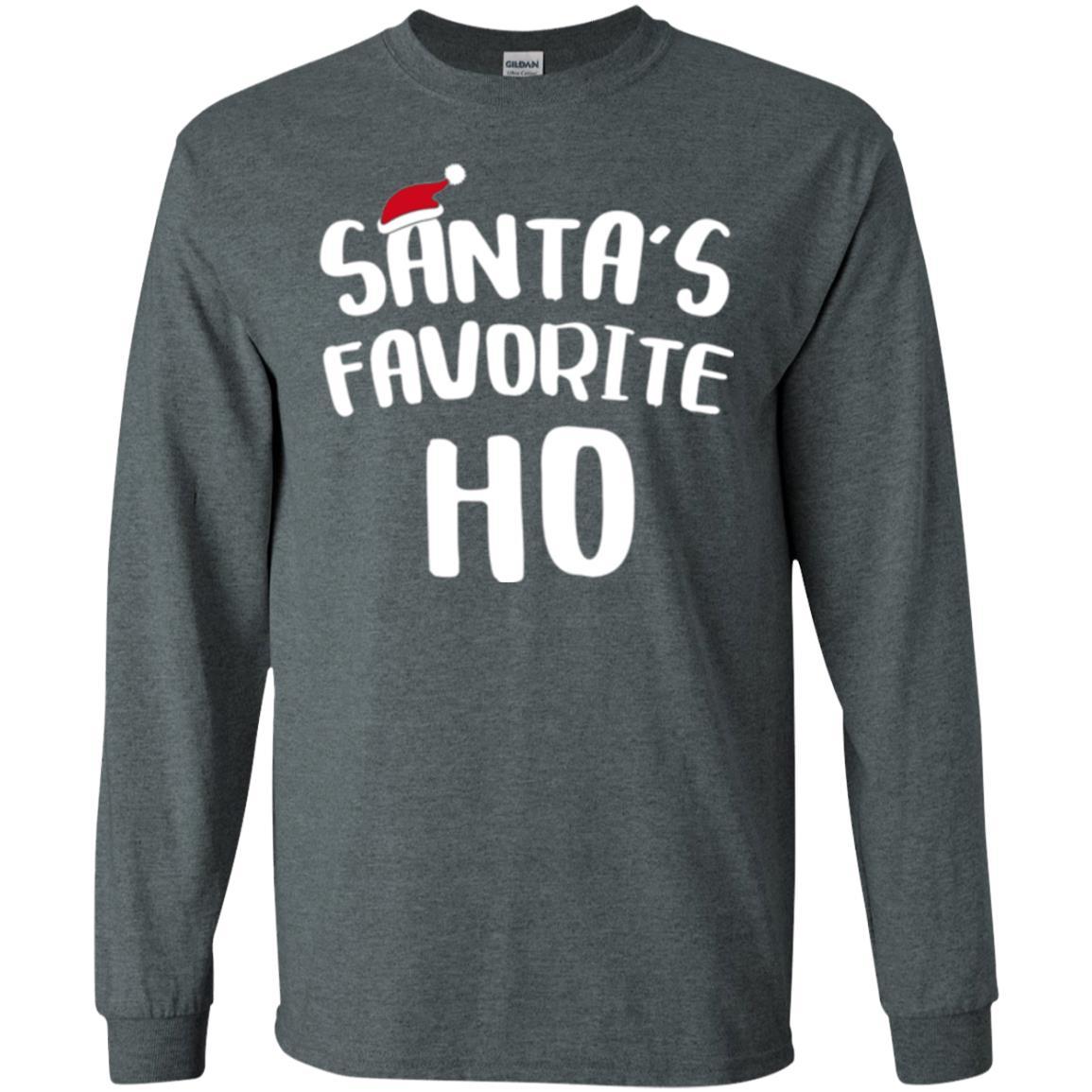 Christmas T-shirt Santa's Favorite Ho T-shirt Dark Heather