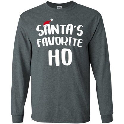 Christmas T-shirt Santa's Favorite Ho T-shirt Dark Heather