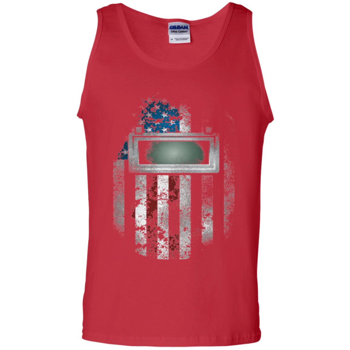 Welder Gift Shirt American Welding Hood Gift T-shirt Red
