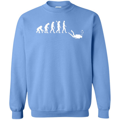 Evolution Of Man Funny Scuba Diving T-shirt Carolina Blue