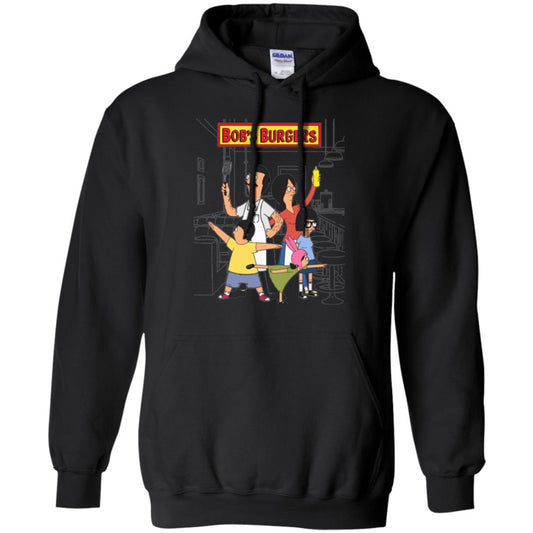 Family Group Hero Pose T-shirt Bob_s Burgers Black