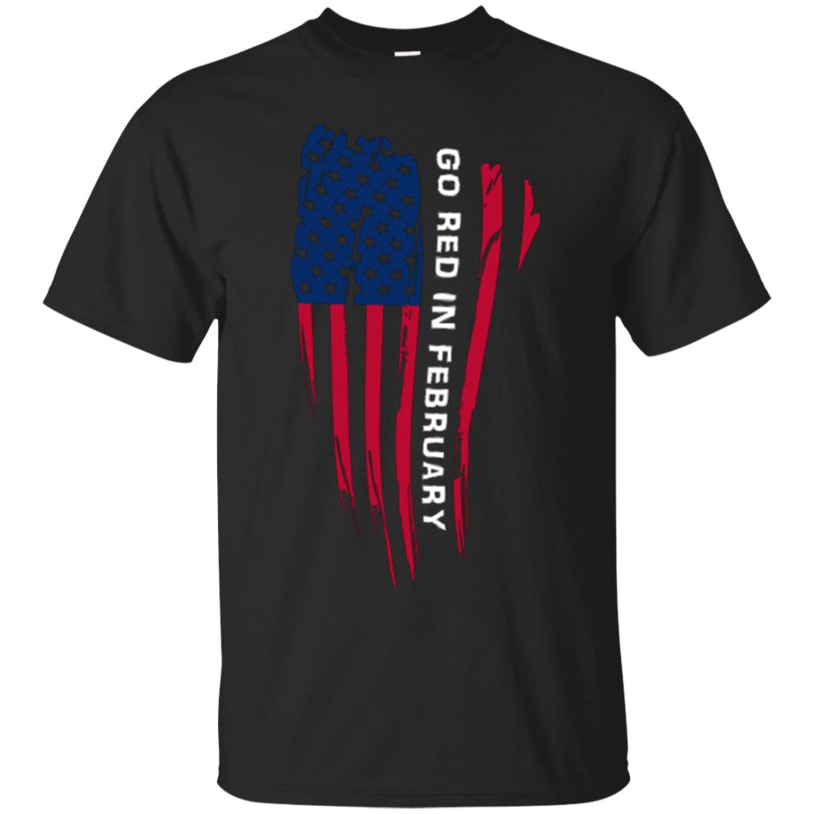 National Wear Red Day T-shirt Go Red In February Black