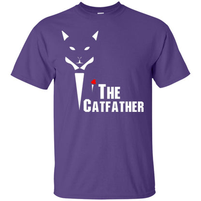 Cat Dad Lover T-shirt The Catfather T-shirt Purple