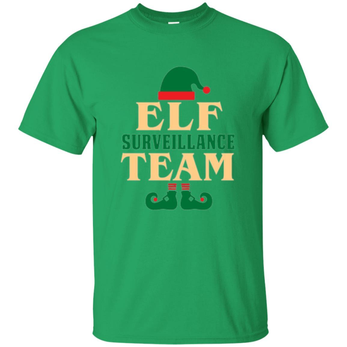 Christmas T-shirt Elf Surveillance Team T-shirt Irish Green
