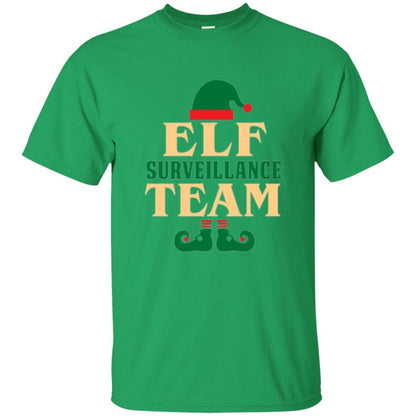 Christmas T-shirt Elf Surveillance Team T-shirt Irish Green