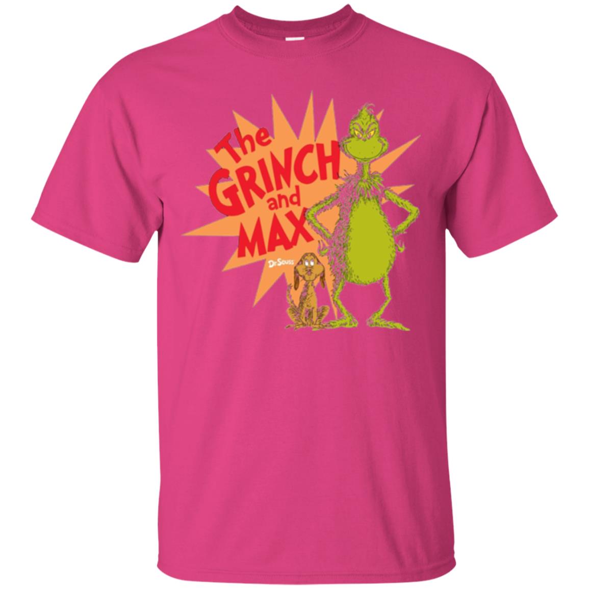 Cartoon T-shirt Dr. Seuss Grinch And Max Burst Heliconia
