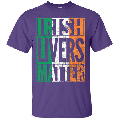 Irish Livers Matter St. Patrick_s Day T-shirt Purple