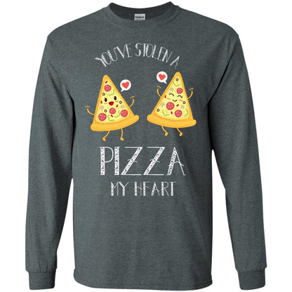 Pizza Lover T-shirt You've Stolen A Pizza My Heart Dark Heather