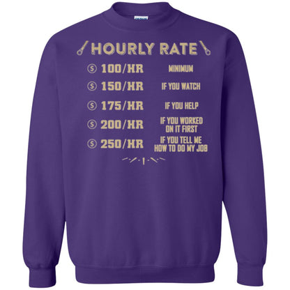 Mechanic T-shirt Mechanic Hourly Rate Purple