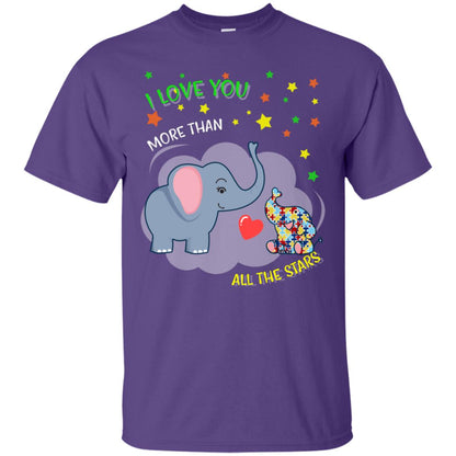 I Love You More Than All The Stars Autism Awareness Shirt Purple