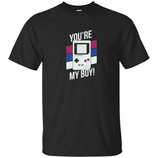 You_re My Boy Stripe Graphic Game Shirt For Boy Black