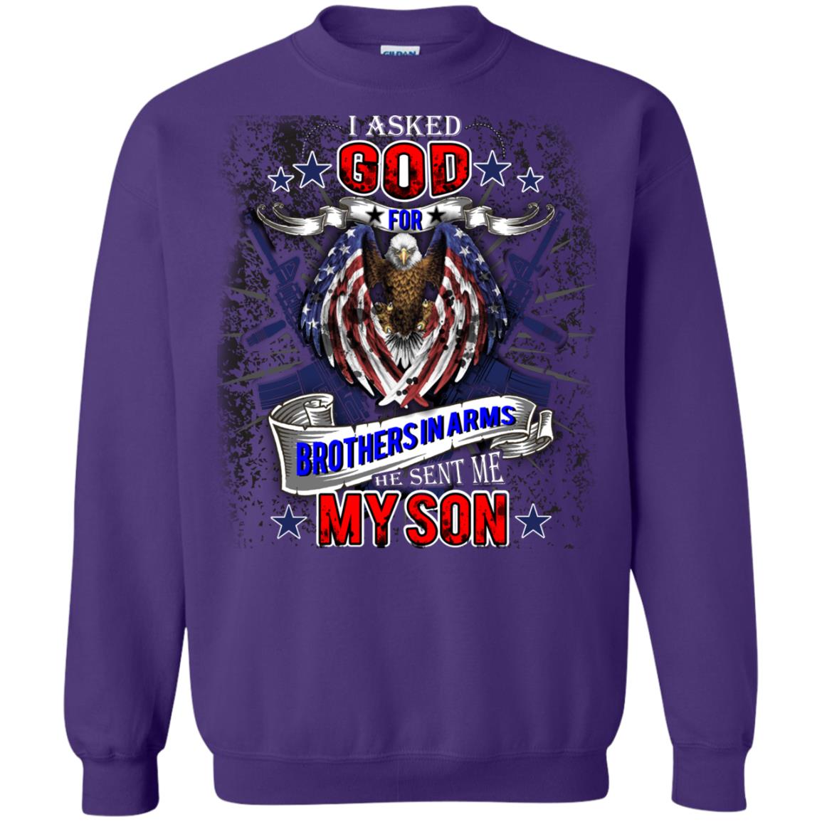 God Sent Me My Veteran Son Daddy T-shirt Purple