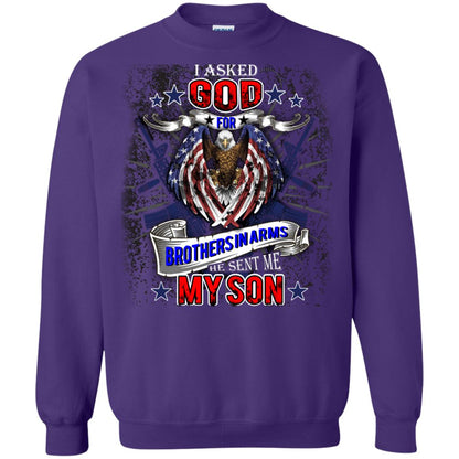 God Sent Me My Veteran Son Daddy T-shirt Purple