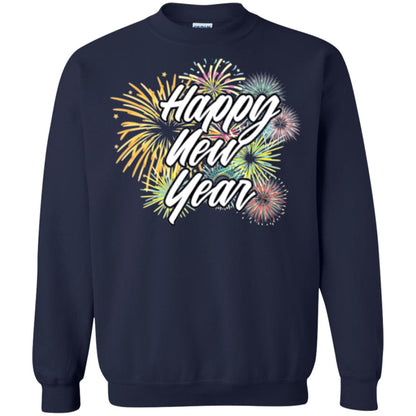 Happy New Year T-shirt Fireworks Navy