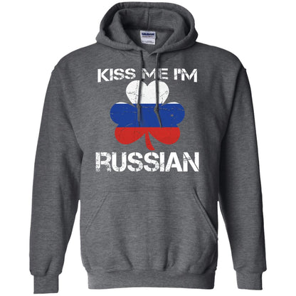 Kiss Me Russian Distressed St. Patrick_s Day 2018 T-shirt Dark Heather