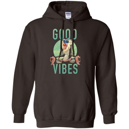 Disney Lion King Rafiki Meditate Good Vibes Graphic T-shirt Dark Chocolate