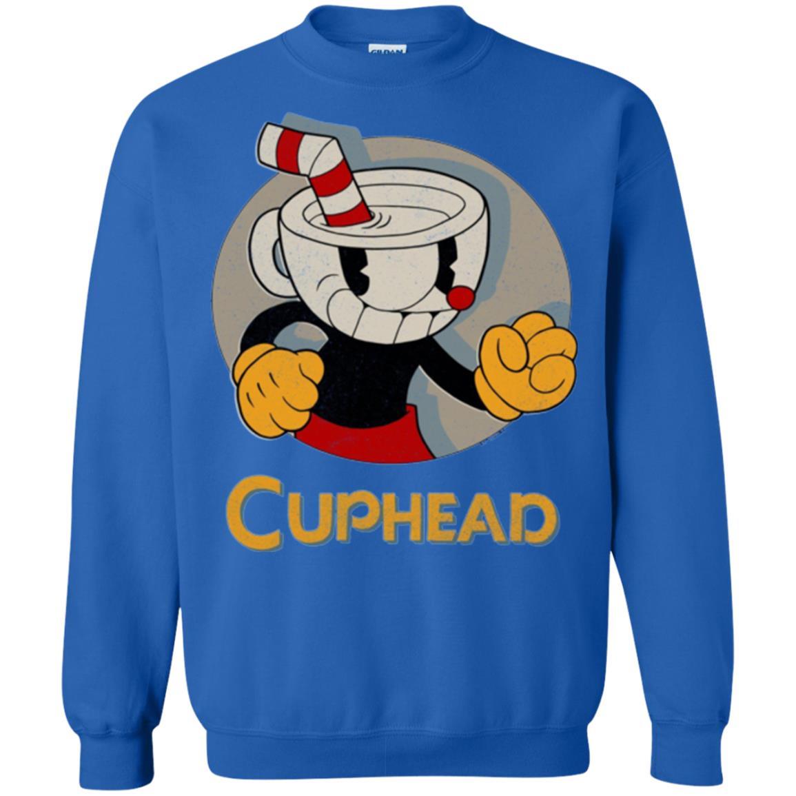Cuphead Circle Shadow Profile Vintage Graphic T-shirt Royal