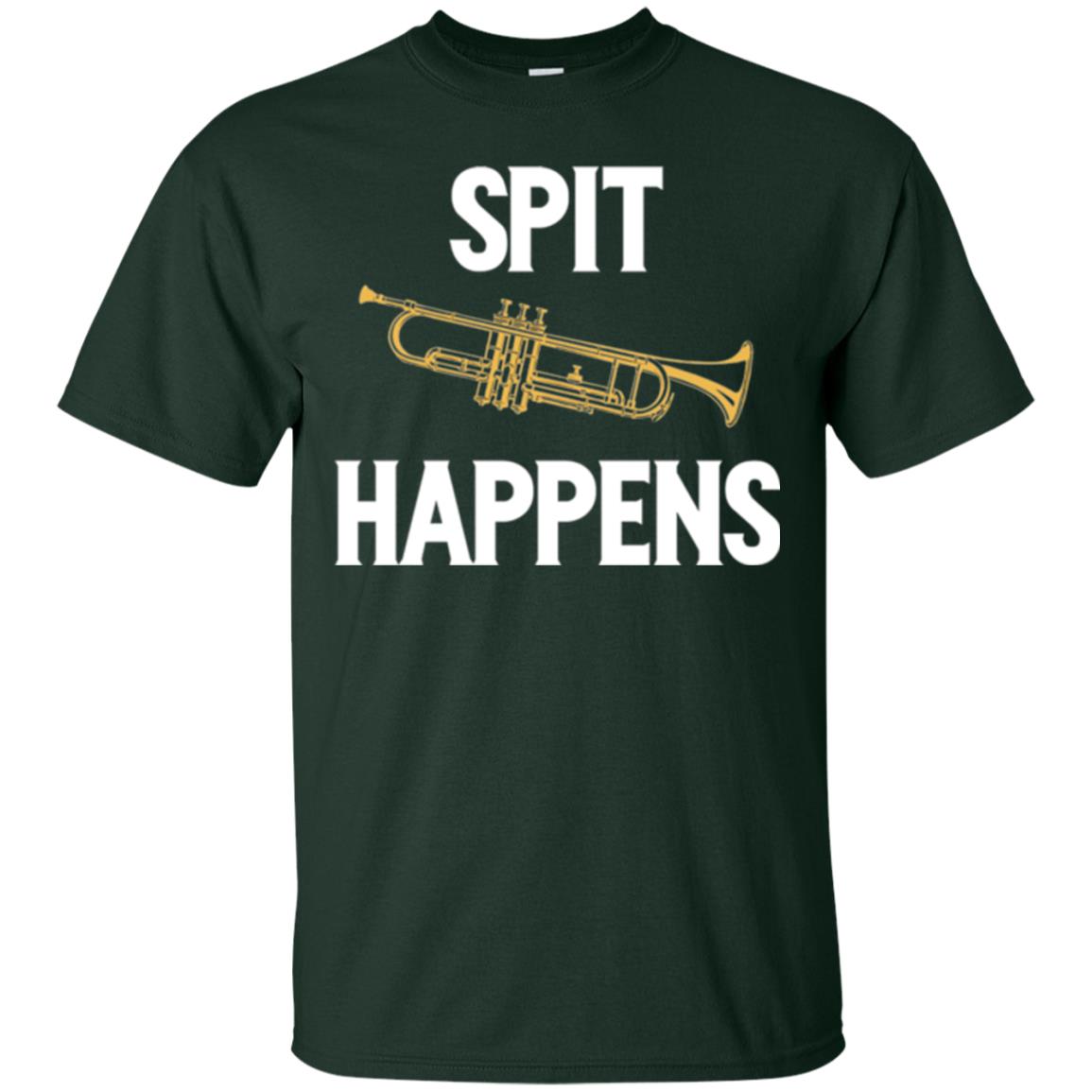 Trumpet Players T-shirt Spit Happens Forest Green