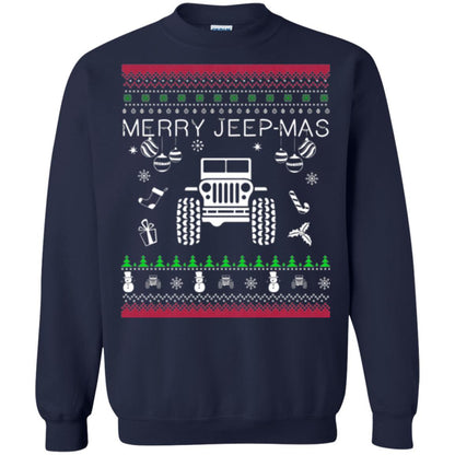 Christmas T-shirt Mery Jeep-mas Jeep Ugly Navy