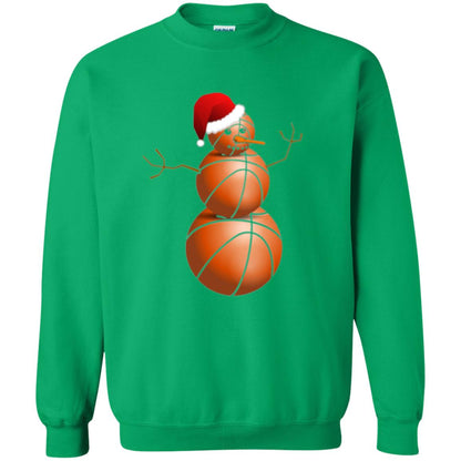 Christmas T-shirt Basketball Snowman Irish Green