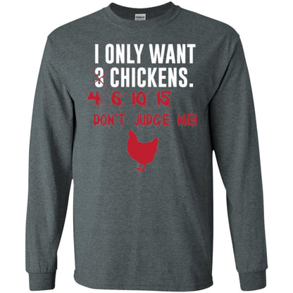 Funny Chichken Lovers T-shirt I Only Want 3 Chickens Or Dark Heather