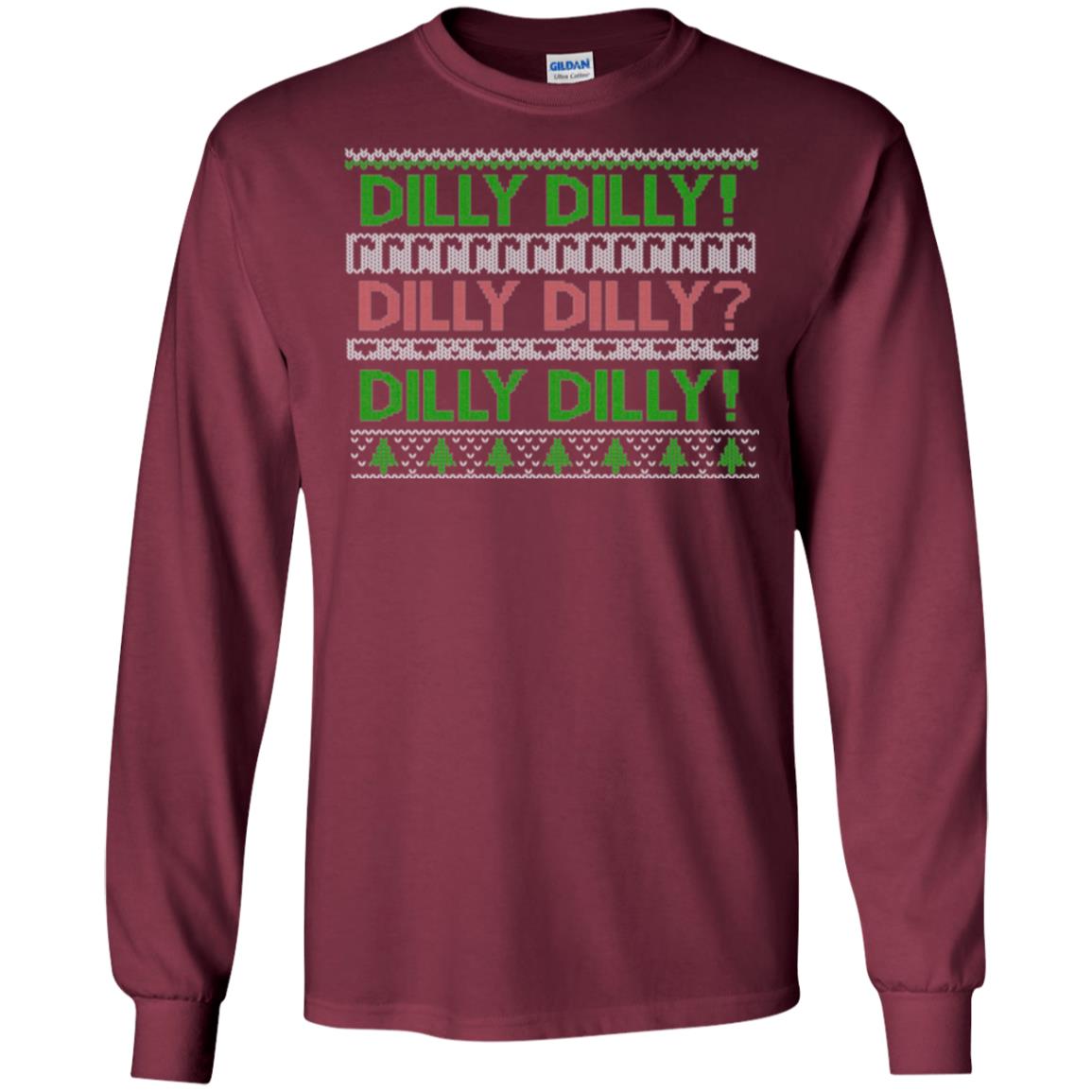 Christmas T-shirt Dilly Dilly Maroon