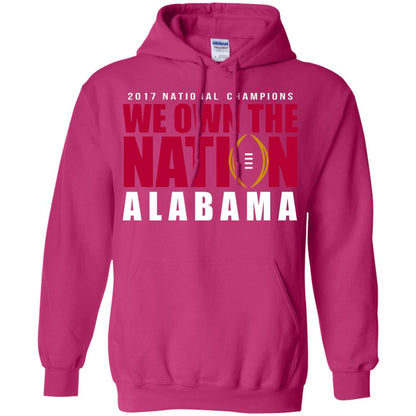 Football Lover T-shirt Alabama 2017 National Champions We Own The Nation Heliconia