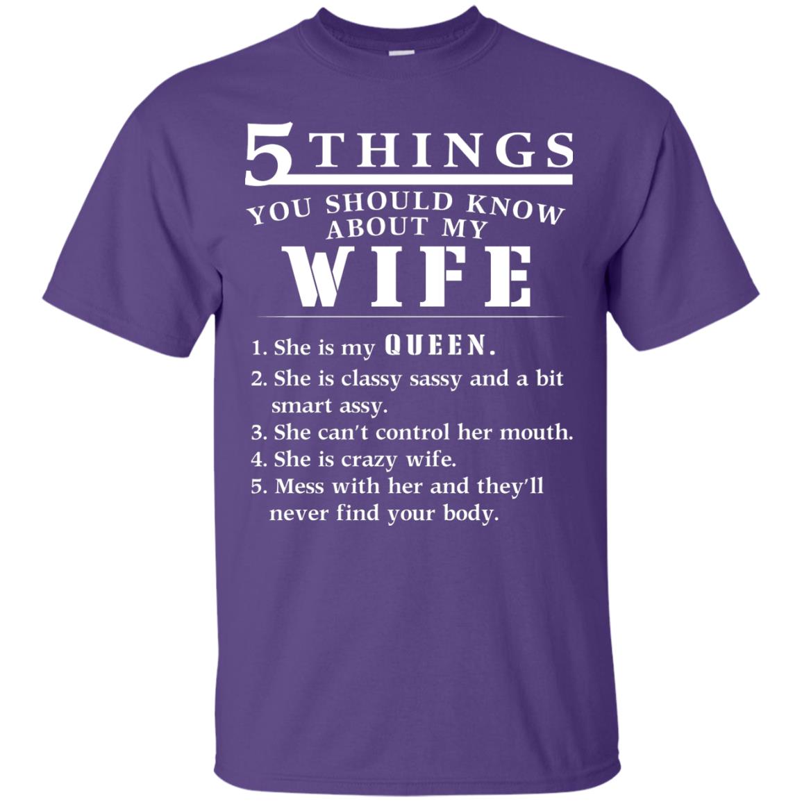 5 Things You Should Know About My Wife Husband T-shirt Purple