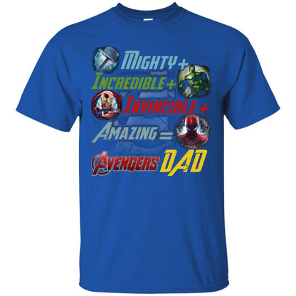Mighty Incredible Invincible Amazing Dad Movie Fan T-shirt Royal